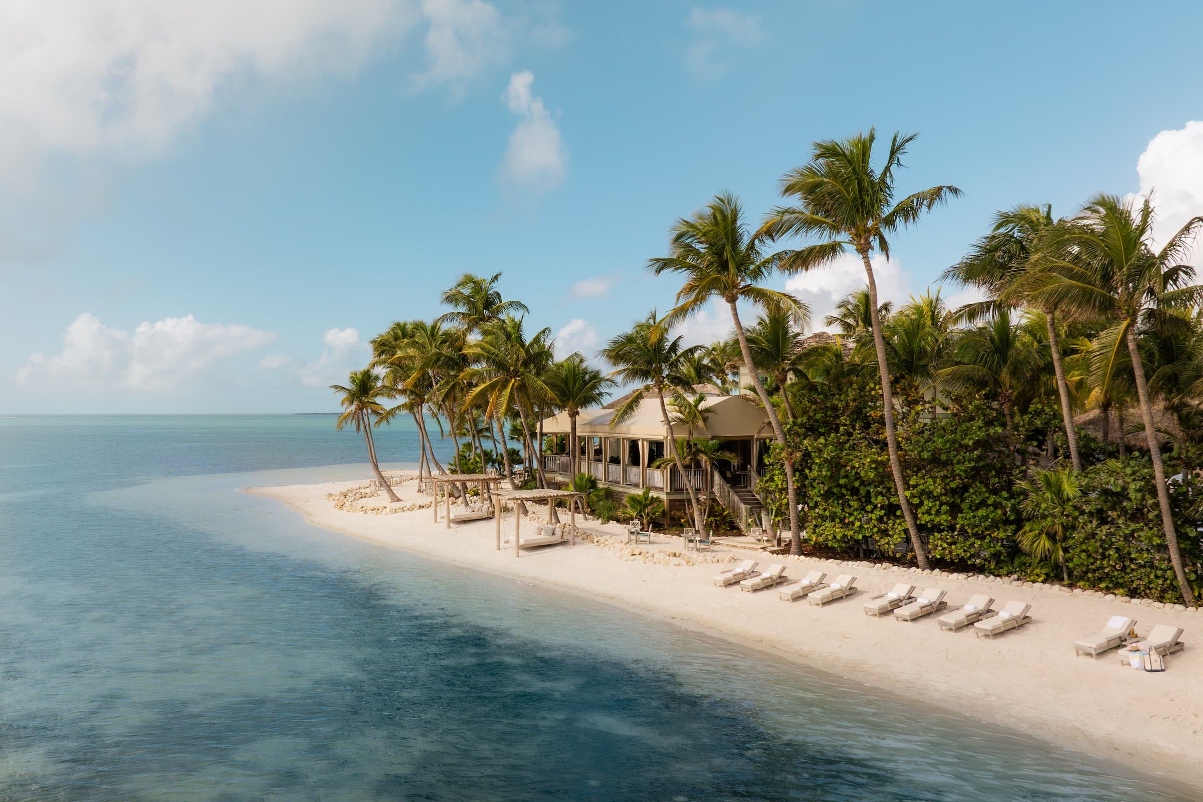 Beach view of Little Palm Island Resort