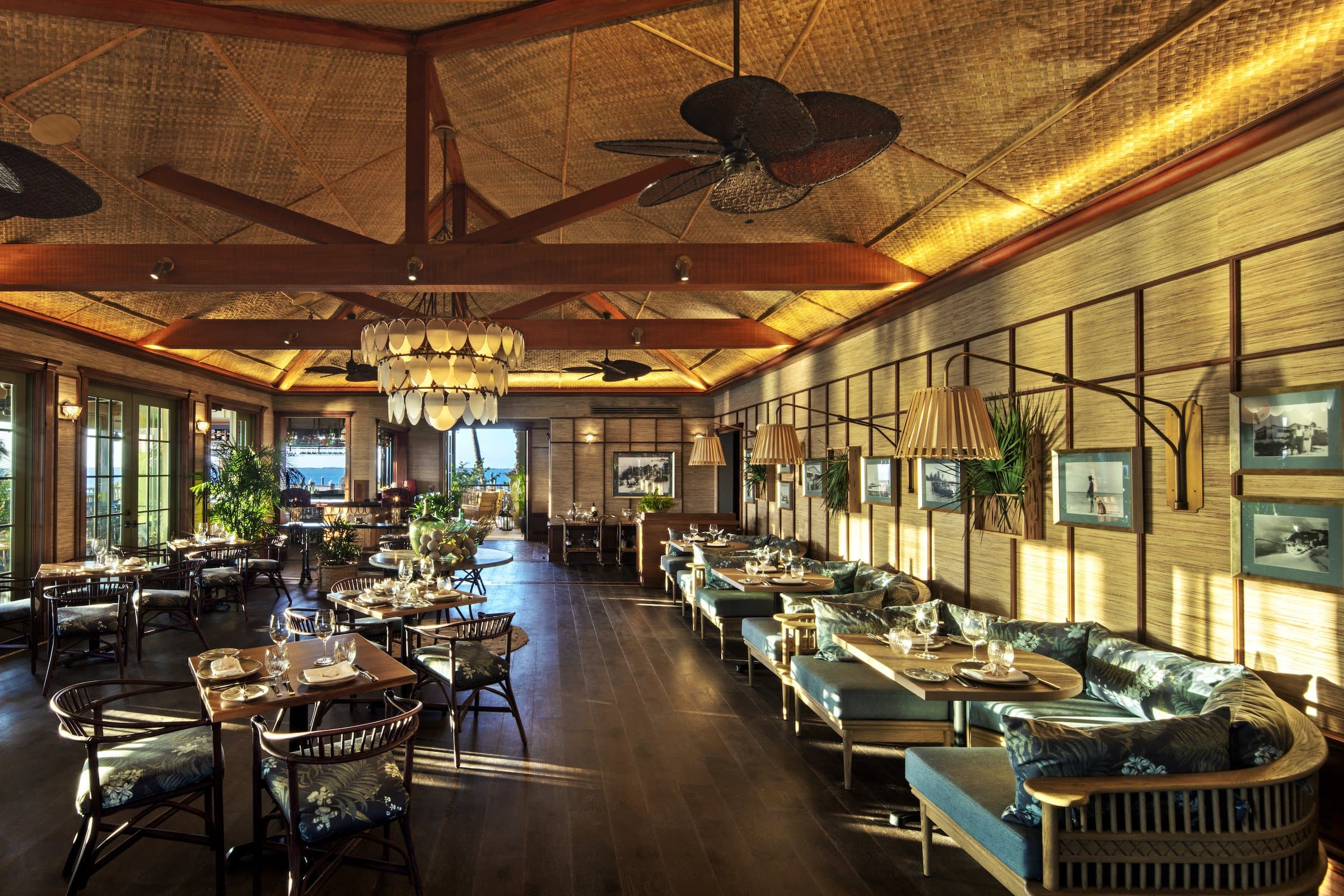 The dining room at Little Palm Island Resort