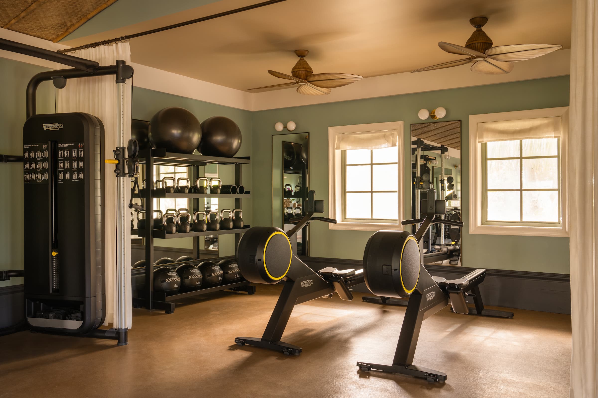 The fitness centre at Little Palm Island Resort