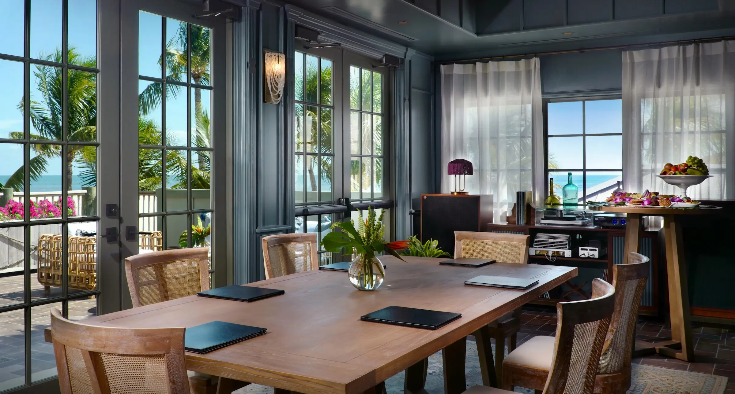 A meeting room at Little Palm Island Resort