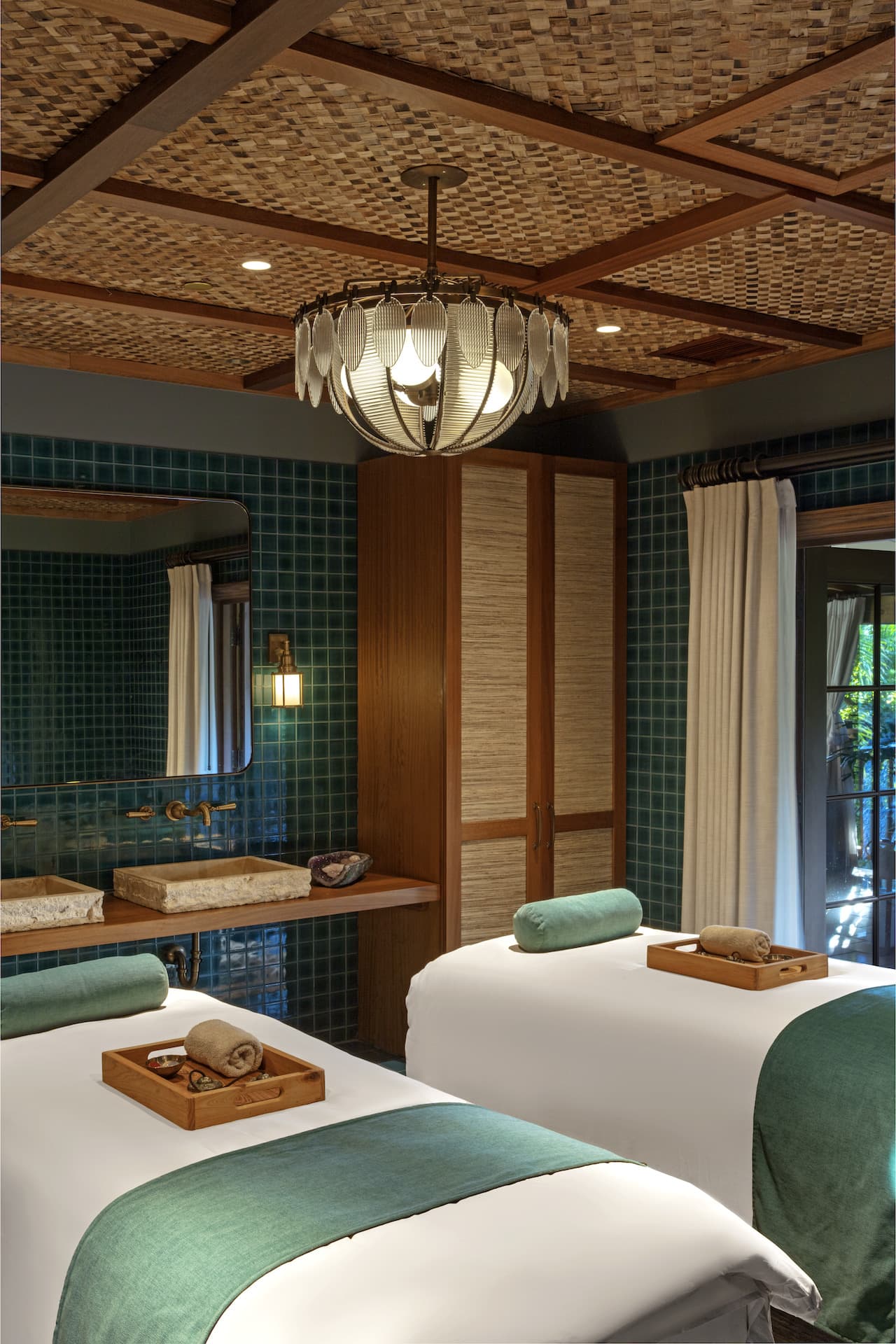 Two massage tables set in SpaTerre at Little Palm Island