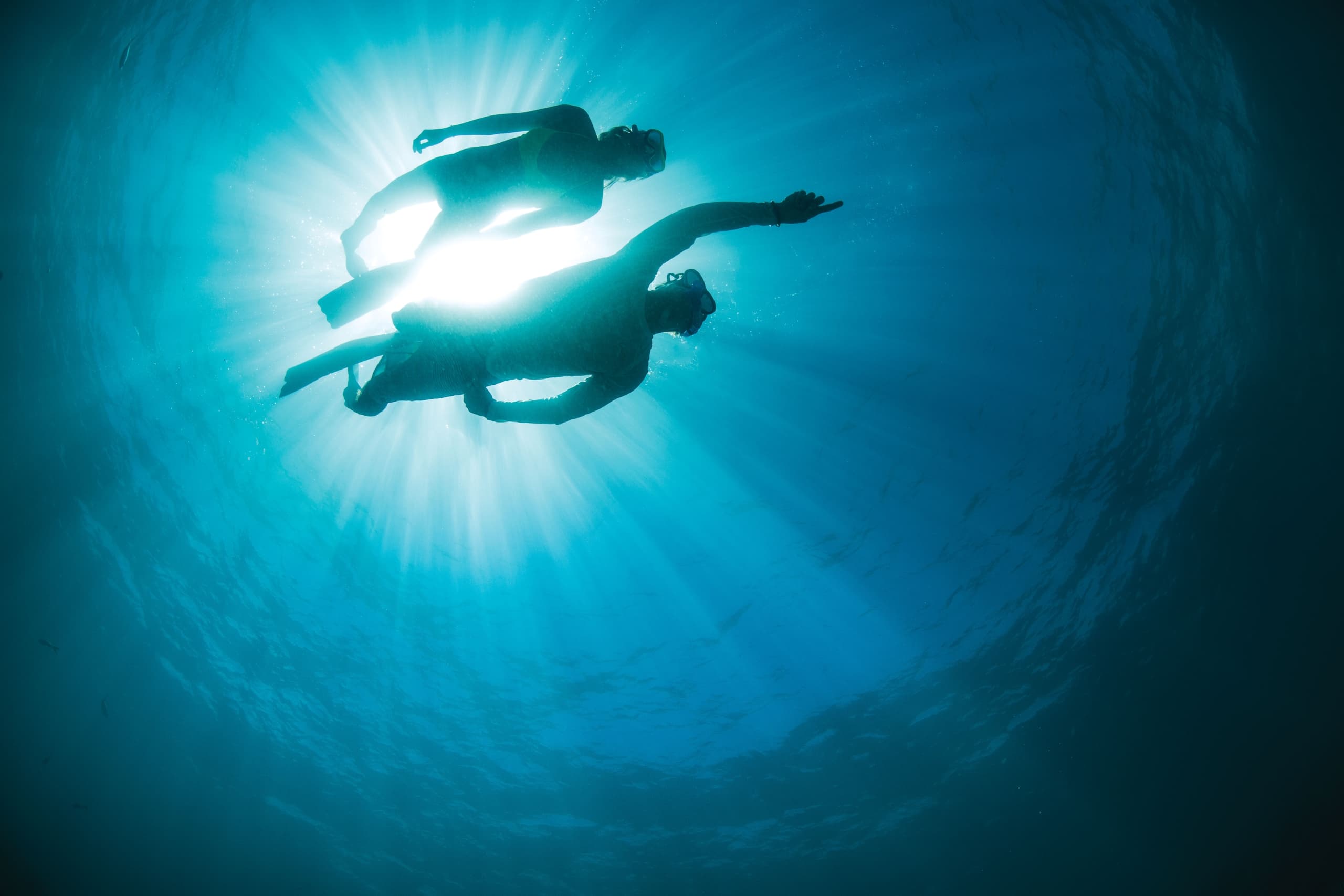 A couple snorkeling at Looe Key