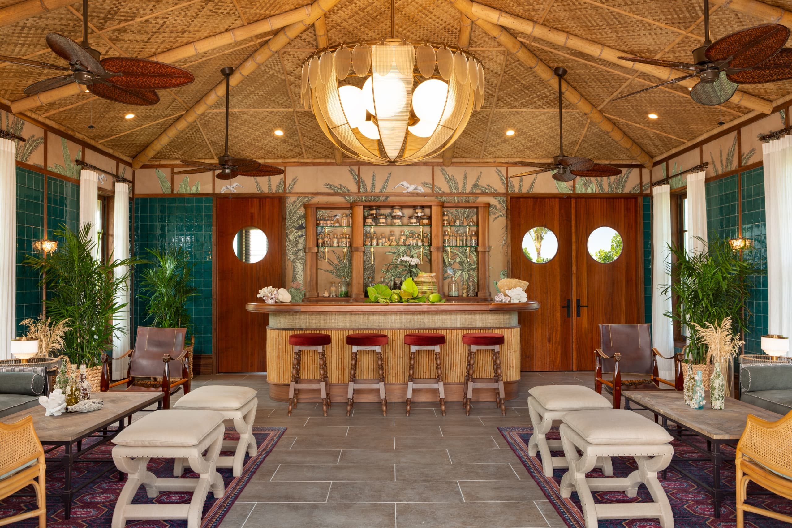 Inside the Shore Station at Little Palm Island Resort